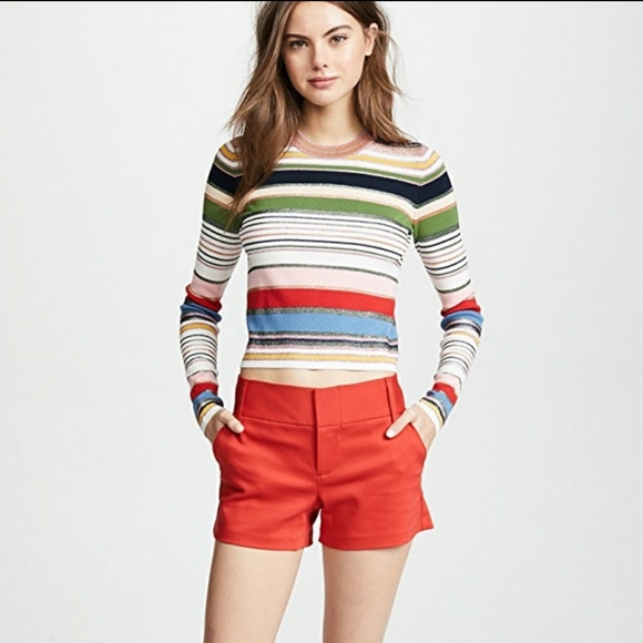 Alice + Olivia Pants - Alice + Olivia Cady Shorts Light Poppy size 2